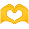 Heart Hands emoji on Google